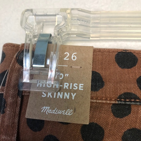 Madewell NWT High Waisted Skinny Jeans Leopard Dot - Picture 10 of 10